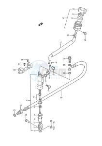 RM250 (E28) drawing REAR MASTER CYLINDER (MODEL K)