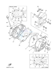 T110C (40B6) drawing CRANKCASE COVER 1