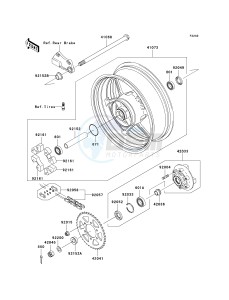 ZR 750 K [Z750S] (K1) K1 drawing REAR WHEEL_CHAIN