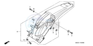 CRF250X9 Australia - (U) drawing REAR FENDER