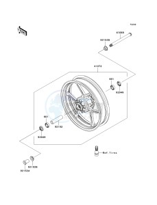 ZX 1000 C [NINJA ZX-10R] (C2) C2 drawing FRONT WHEEL