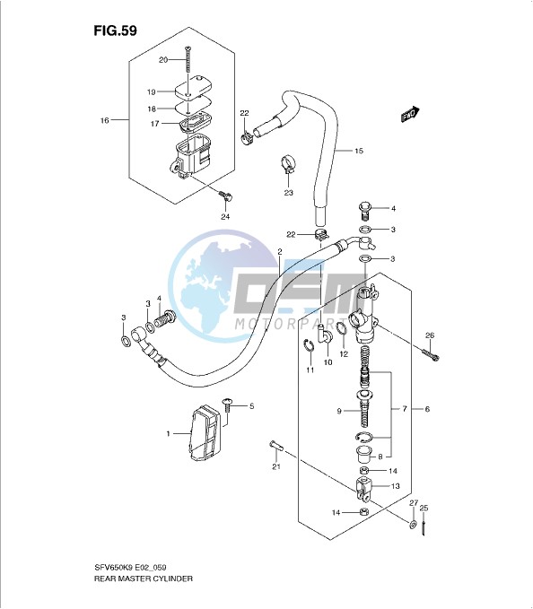 REAR MASTER CYLINDER (SFV650/A K9 - L4)