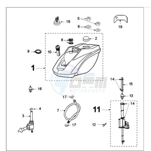 LUDIX 10 RVA ONE drawing TANK AND FUEL PUMP