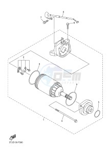 WR450F (1DXK) drawing STARTING MOTOR