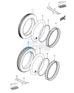 KZ 250 D [KZ250] (D1) [KZ250] drawing WHEELS_TIRES -- 80 D1- -