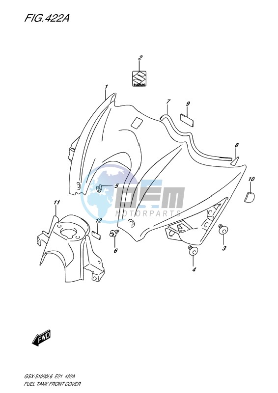 FUEL TANK FRONT COVER