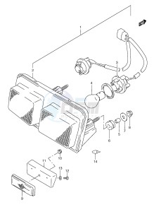 RGV250 (E24) drawing REAR COMBINATION LAMP