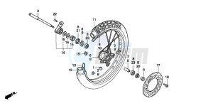 NX650 500 DOMINATOR drawing FRONT WHEEL