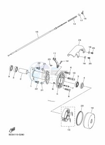 YFM90R (BD3J) drawing REAR BRAKE