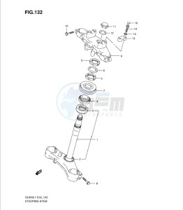 DL650 drawing STEERING STEM