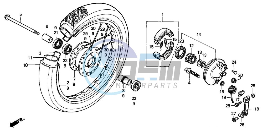 FRONT WHEEL (SH50P/S)