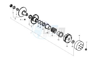 Runner SP 50 drawing Driven pulley