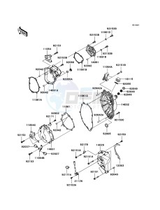 NINJA_ZX-6R ZX600P7F FR GB XX (EU ME A(FRICA) drawing Engine Cover(s)