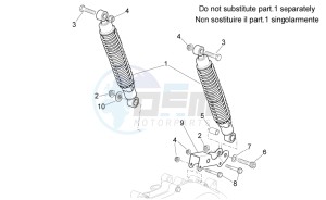 Sport City Cube 125-200 carb e3 drawing Rear Shock absorber