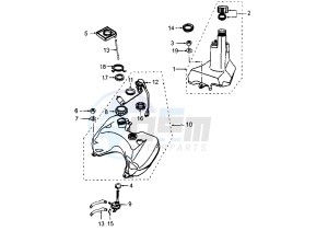 VIVACITY - 100 cc drawing FUEL AND OIL TANK