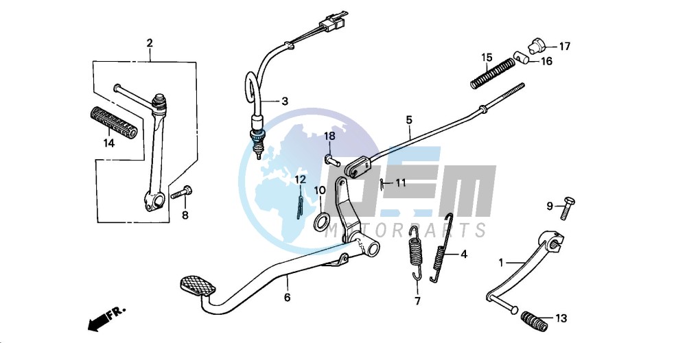 PEDAL/KICK STARTER ARM