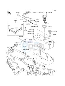 KSV 700 B [KFX700 V FORCE] (B1-B2) [KFX700 V FORCE] drawing FUEL TANK