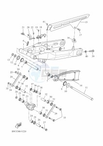 XTZ690D-B TENERE 700 (BEH2) drawing REAR ARM