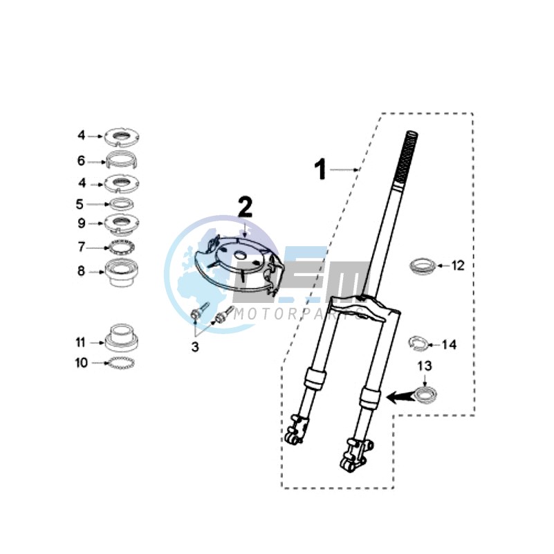 FRONT FORK / STEERINGHEAD