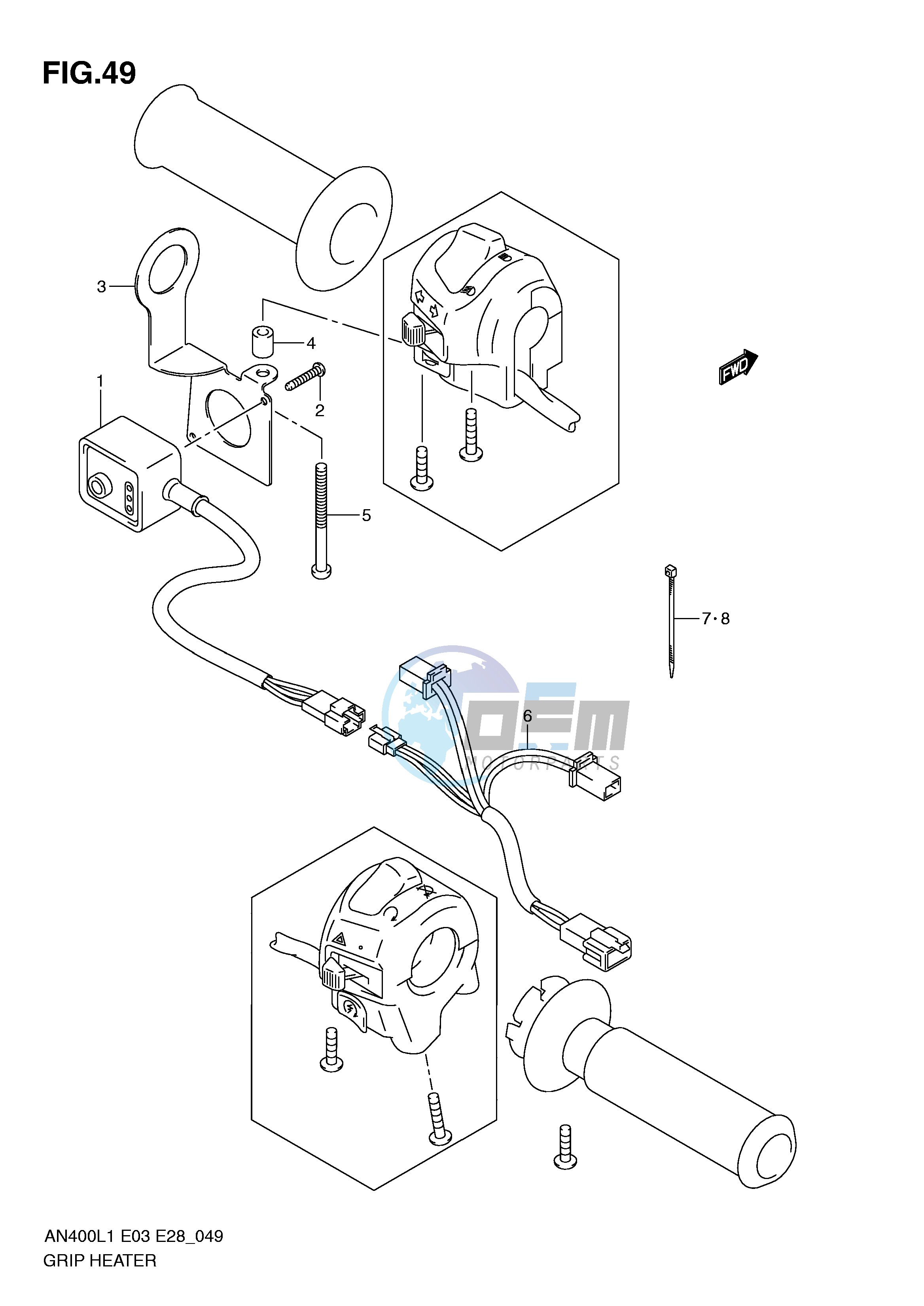 GRIP HEATER (AN400ZAL1 E28)