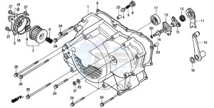 TRX400FW FOURTRAX FOREMAN drawing FRONT CRANKCASE COVER