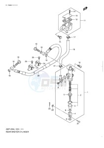 GSF-1250 BANDIT EU drawing REAR MASTER CYLINDER