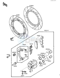 ZX 750 F [NINJA 750R] (F1-F3) [NINJA 750R] drawing FRONT BRAKE