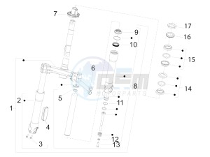 Fly 150 4T 3V ie (APAC) drawing Fork/steering tube - Steering bearing unit