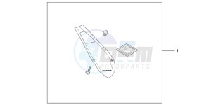 CB600FB drawing UNDERTRAY COOL WHITE