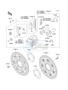 ER 650 A [ER-6N (EUROPEAN] (A6S-A8F) A8F drawing FRONT BRAKE