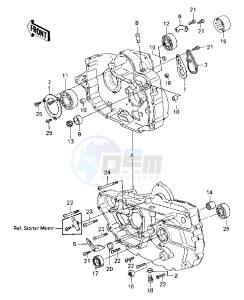 KLT 250 C [PRAIRIE] (C1) [PRAIRIE] drawing CRANKCASE -- 83 C1- -