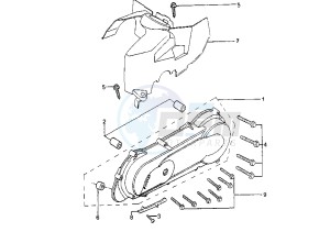 SPEEDFIGHT AQUA - 50 cc drawing CRANKCASE COVER