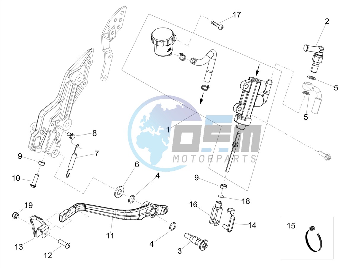 Rear master cylinder