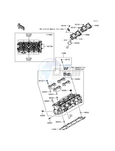 NINJA H2R ZX1000YHF EU drawing Cylinder Head