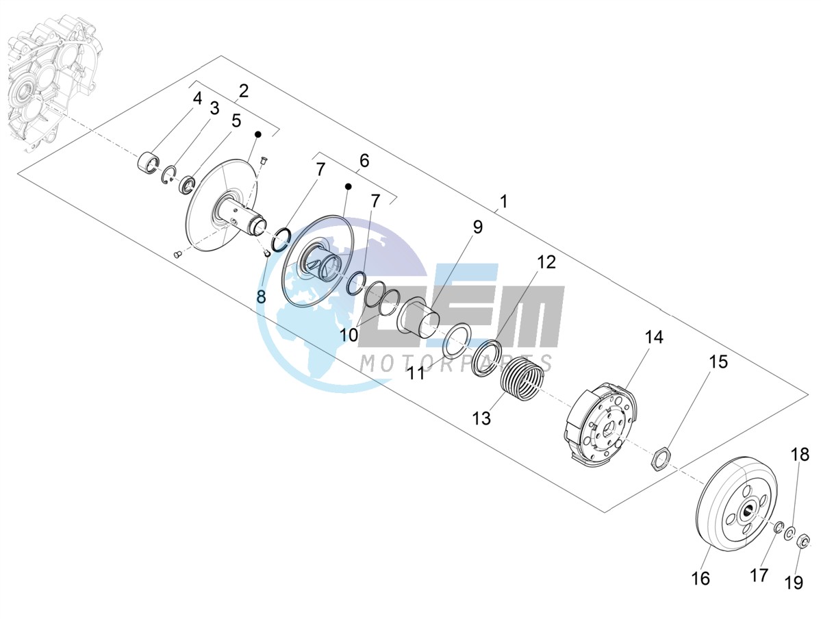 Driven pulley