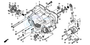 TRX450ES drawing FRONT CRANKCASE COVER (ES)