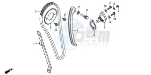 XLR125R drawing CAM CHAIN/TENSIONER