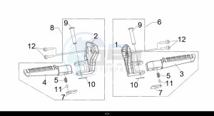 MAXSYM TL 500 (TL47W1-EU) (L9) drawing R - L PILLION STEP ASSY