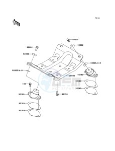 JET SKI X-2 JF800A7F EU drawing Engine Mount