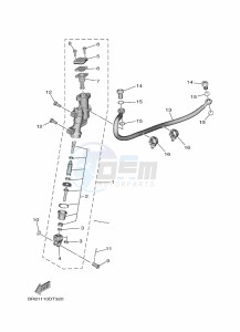 YZ65 (BR8A) drawing REAR MASTER CYLINDER