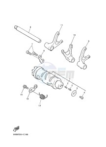 XJR1300C XJR 1300 (2PN4) drawing SHIFT CAM & FORK