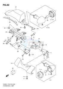 VL800 (E3-E28) VOLUSIA drawing TURNSIGNAL LAMP (VL800CL1 E3)