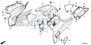 TRX500FM1E TRX500FM1 Europe Direct - (ED) drawing SIDE COVER/ TANK COVER