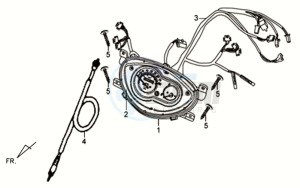 ALLO GT 45KMH 50 drawing DASHBOARD / SPEEDOMETER CABLE / WIRING HARNASS