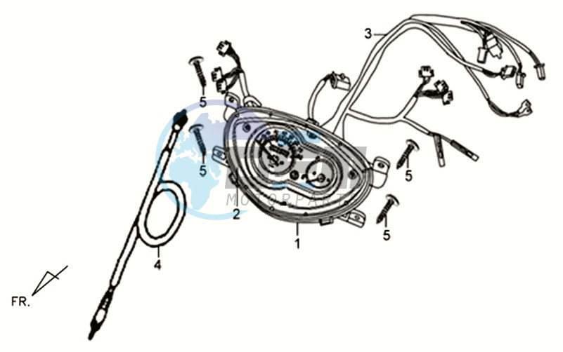 DASHBOARD / SPEEDOMETER CABLE / WIRING HARNASS