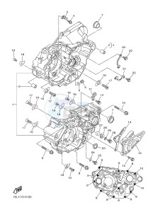 YZ450F (B118 B119 B11A B11B) drawing CRANKCASE