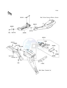 ZX 1000 E [NINJA ZX-10R] (E8F-E9FA) 0E8F drawing TAILLIGHT-- S- -