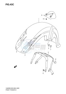 VL800 (E3-E28) VOLUSIA drawing FRONT FENDER (VL800CK8)