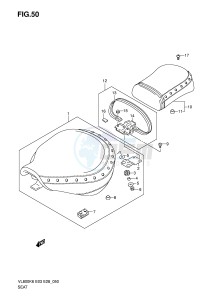 VL800 (E3-E28) VOLUSIA drawing SEAT (VL800TK6 CK6 TK7 TK8)