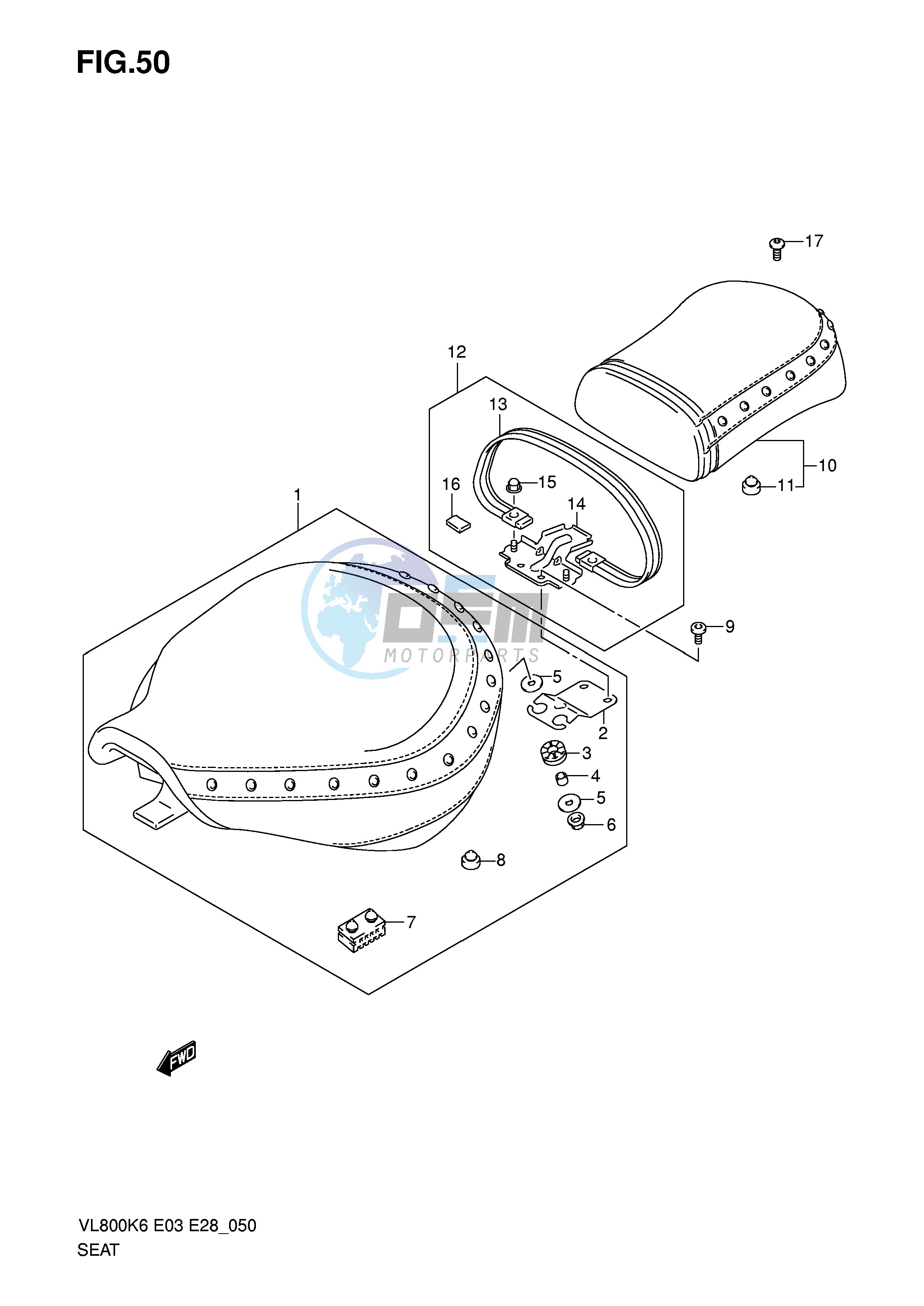 SEAT (VL800TK6 CK6 TK7 TK8)